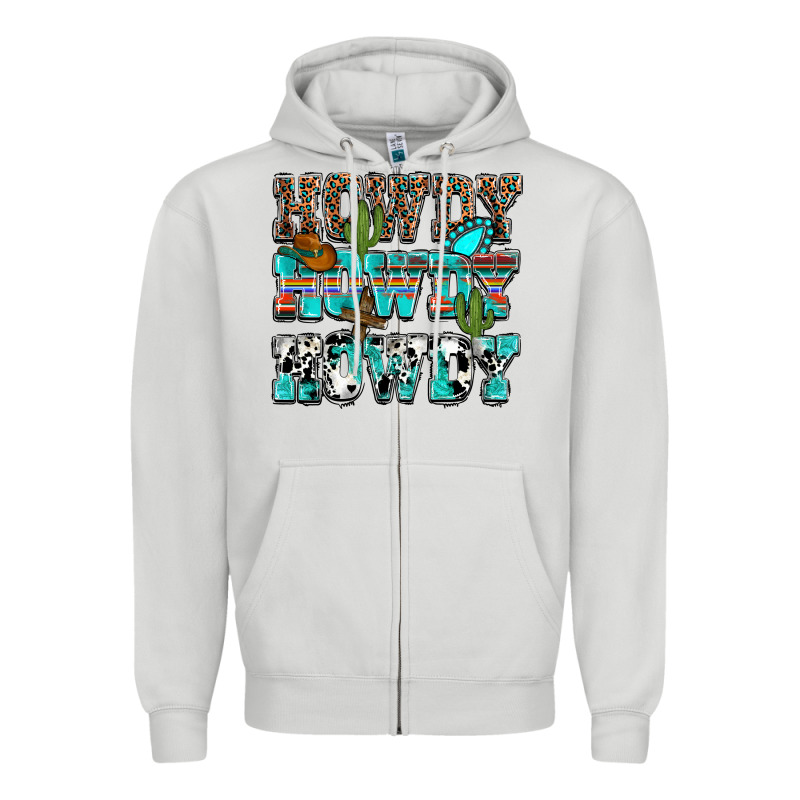 Western Howdy Howdy Howdy Zipper Hoodie by NancyCooperArtShop | Teevron