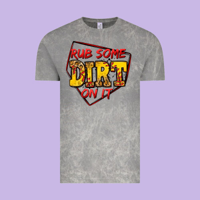 Rub Some Dirt On It Softball Vintage Tee Designed By Jasminsmagicworld