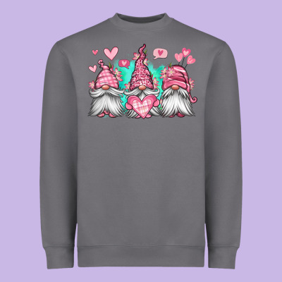 Valentines Day Gnomes Heavyweight Sweatshirt Designed By Jasminsmagicworld