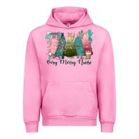 Fuchsia Pink verry merry nurse Urban Hoodie - CowGirlArtShop