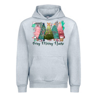 Heather Grey verry merry nurse Urban Hoodie - CowGirlArtShop