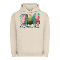 Pigment French Oak verry merry nurse Urban Hoodie - CowGirlArtShop