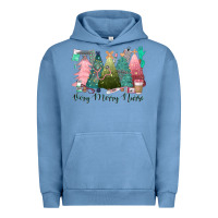 Pigment Pebble Blue verry merry nurse Urban Hoodie - CowGirlArtShop