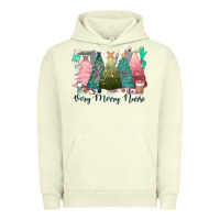 Pigment Pistachio verry merry nurse Urban Hoodie - CowGirlArtShop
