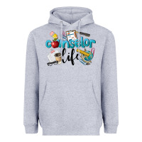 Heather Grey Counselor Life Heavyweight Hoodie - LillyAllenDesigns