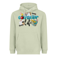 Matcha Counselor Life Heavyweight Hoodie - LillyAllenDesigns