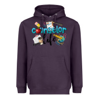 Plum Counselor Life Heavyweight Hoodie - LillyAllenDesigns