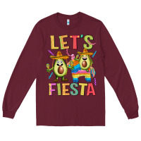 Burgundy let's fiesta Long Sleeve Tee - JahusDesignShop