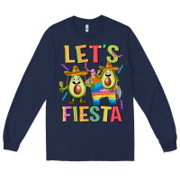 Navy let's fiesta Long Sleeve Tee - JahusDesignShop