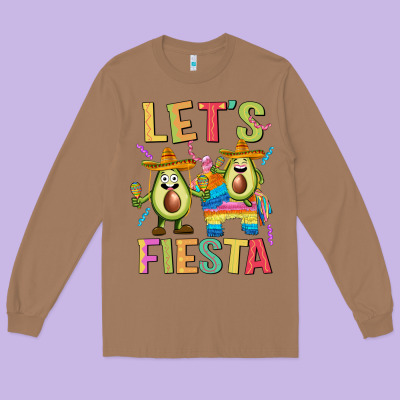 Let's Fiesta Long Sleeve Tee Designed By Jahusdesignshop