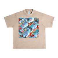 French Oak dolphin and crab seamless pattern Urban Heavy Tee - BundleAndBundleShop