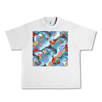 Lunar Rock dolphin and crab seamless pattern Urban Heavy Tee - BundleAndBundleShop