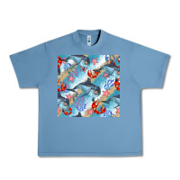 Pebble Blue dolphin and crab seamless pattern Urban Heavy Tee - BundleAndBundleShop