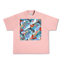 Salmon dolphin and crab seamless pattern Urban Heavy Tee - BundleAndBundleShop