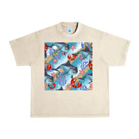 Sandshell dolphin and crab seamless pattern Urban Heavy Tee - BundleAndBundleShop