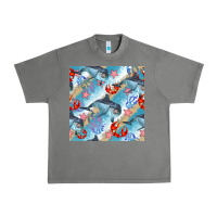 Tornado dolphin and crab seamless pattern Urban Heavy Tee - BundleAndBundleShop