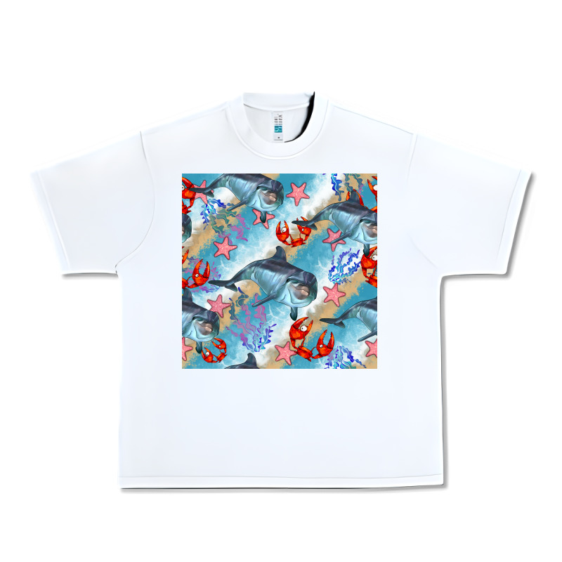 Dolphin And Crab Seamless Pattern Urban Heavy Tee by BundleAndBundleShop | Teevron