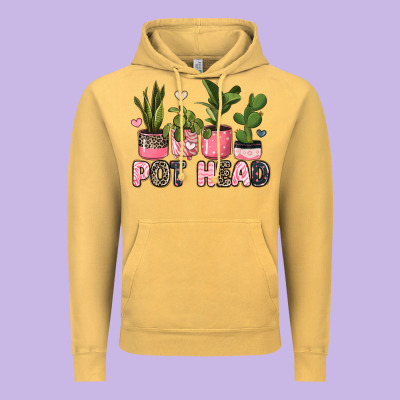 Pot Head Plants Vintage Hoodie Designed By Jahusdesignshop