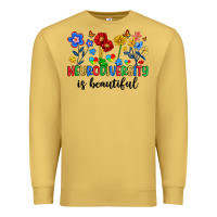 Antique Gold neurodiversity is beautiful Premium Sweatshirt - Artiststas