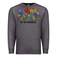 Charcoal Heather neurodiversity is beautiful Premium Sweatshirt - Artiststas