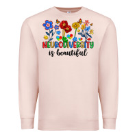 Pale Pink neurodiversity is beautiful Premium Sweatshirt - Artiststas
