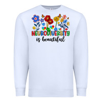 White neurodiversity is beautiful Premium Sweatshirt - Artiststas