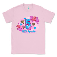 Bubblegum Pink back to school flowers fifth grade 3200x2400 Classic Tee - AdoDesignShop