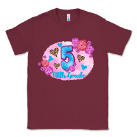 Burgundy back to school flowers fifth grade 3200x2400 Classic Tee - AdoDesignShop