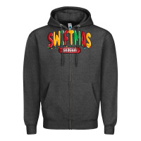 Charcoal Heather swiftmas season Zipper Hoodie - MaliasSmallBusiness