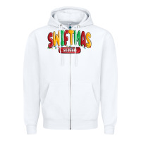 White swiftmas season Zipper Hoodie - MaliasSmallBusiness