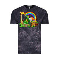Cloud Black st patricks day  rainbow shamrocks Vintage Tee - AdoDesignShop