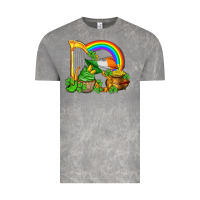 Cloud Rock st patricks day  rainbow shamrocks Vintage Tee - AdoDesignShop