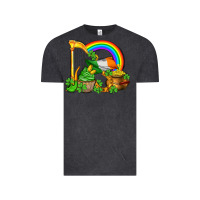 Vintage Black st patricks day  rainbow shamrocks Vintage Tee - AdoDesignShop