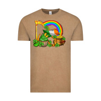 Vintage Coffee st patricks day  rainbow shamrocks Vintage Tee - AdoDesignShop