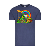 Vintage Denim st patricks day  rainbow shamrocks Vintage Tee - AdoDesignShop