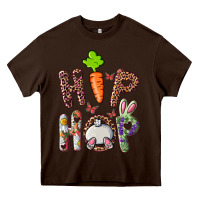 Chocolate Brown Hip Hop Bunny Heavy Core Tee - RanaPortraitStore