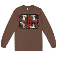 Chestnut Christmas red plaid background Long Sleeve Tee - BarkalooDesign