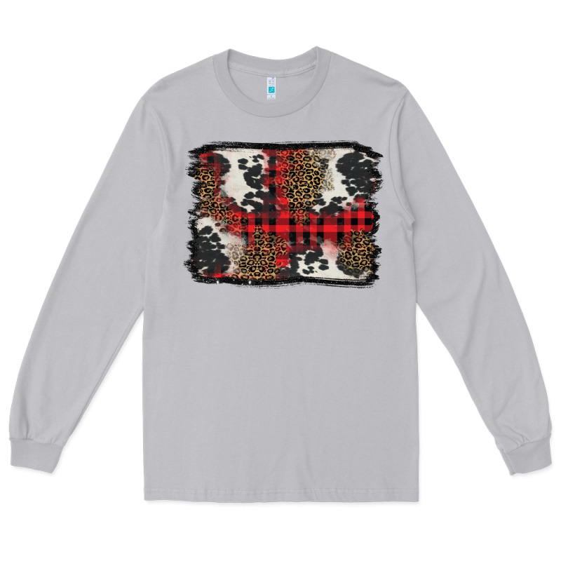Christmas Red Plaid Background Long Sleeve Tee by BarkalooDesign | Teevron