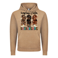Vintage Coffee everything is better with dachshunds Vintage Hoodie - JahusDesignShop
