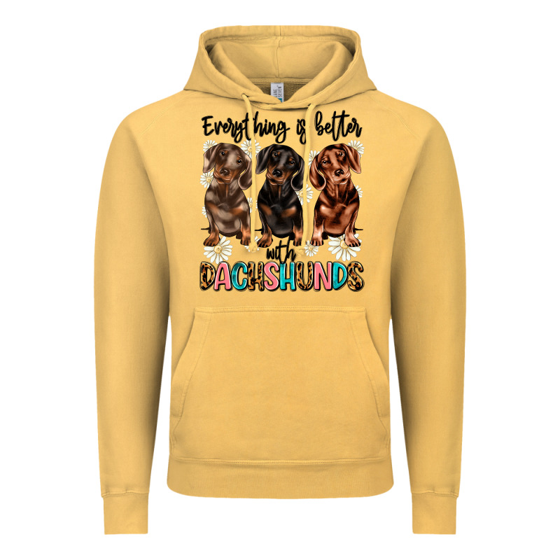 Everything Is Better With Dachshunds Vintage Hoodie by JahusDesignShop | Teevron