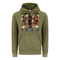 Vintage Olive everything is better with dachshunds Vintage Hoodie - JahusDesignShop