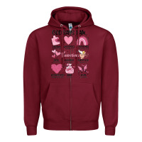 Burgundy funny valentines Zipper Hoodie - MaliasSmallBusiness