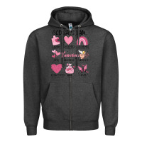 Charcoal Heather funny valentines Zipper Hoodie - MaliasSmallBusiness