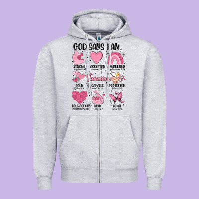 Funny Valentines Zipper Hoodie Designed By Maliassmallbusiness