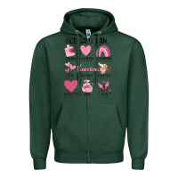 Sports Green funny valentines Zipper Hoodie - MaliasSmallBusiness