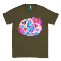 Army Green back to school flowers sixth grade 3200x2400 Classic Tee - AdoDesignShop