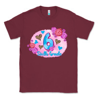 Burgundy back to school flowers sixth grade 3200x2400 Classic Tee - AdoDesignShop
