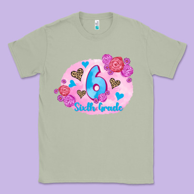 Back To School Flowers Sixth Grade 3200x2400 Classic Tee Designed By Adodesignshop