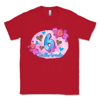 Red back to school flowers sixth grade 3200x2400 Classic Tee - AdoDesignShop