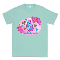 Seafoam back to school flowers sixth grade 3200x2400 Classic Tee - AdoDesignShop